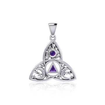 Celtic Trinity Recovery with Celestial Pendant with Gemstone TPD5842 - Jewelry